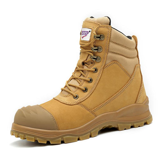 Men's Safety Boots with Steel Toe and TPU Protection - Side Zip Model
